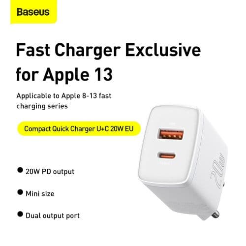 Baseus CCXJ-B02 Travel Charger USB-C 20W