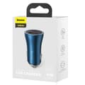 Miniatyrbilde 3 av 11: Baseus Car Charger Golden Contactor Pro Fast Type C / USB 40W, PD 3.0, QC 4.0+ SCP, FCP, AFC, Blue (CCJD-03)