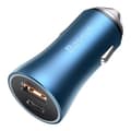 Miniatyrbilde 10 av 11: Baseus Car Charger Golden Contactor Pro Fast Type C / USB 40W, PD 3.0, QC 4.0+ SCP, FCP, AFC, Blue (CCJD-03)