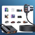 Miniatyrbillede 4 af 8: Joyroom Car Charger 5-in-1, U+U+U+U+U 45W, Black (JR-CL03-PRO)