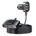 Miniatyrbillede 1 af 8: Joyroom Car Charger 5-in-1, U+U+U+U+U 45W, Black (JR-CL03-PRO)