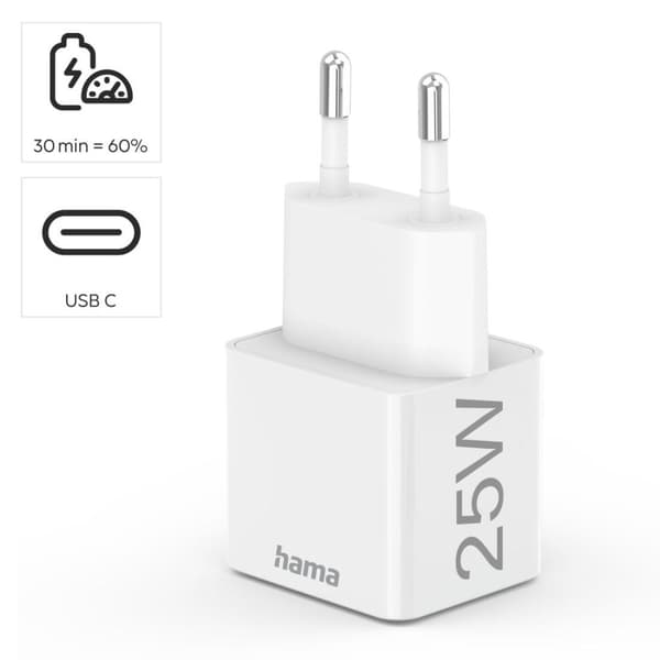 Mini Fast charger, 25W, HAMA-201652