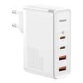 Miniatyrbild 5 av 11: Baseus Travel Charger GaN2 Pro Quick wall charger C+C+U+U, PD 3.0, QC 4.0+, 100W EU White (CCGAN2P-L02)