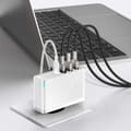 Miniatyrbild 8 av 11: Baseus Travel Charger GaN2 Pro Quick wall charger C+C+U+U, PD 3.0, QC 4.0+, 100W EU White (CCGAN2P-L02)