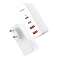 Miniatyrbild 10 av 11: Baseus Travel Charger GaN2 Pro Quick wall charger C+C+U+U, PD 3.0, QC 4.0+, 100W EU White (CCGAN2P-L02)
