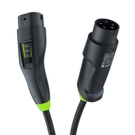 Green Cell Habu EVGC01 Mobile EV charger for electric vehicles 11 kW 7 m Type 2 CEE Wallbox Black