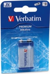 BATERIE VERBATIM 9V (9V), alcalina, 1 buc., "49924" (timbru verde 0.08 lei)