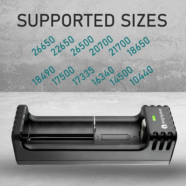 Charger for Cylindrical li-ion Batteries everActive LC-100 Sort