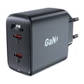 Miniatyrbillede 1 af 4: Wall charger Acefast A49 2x USB-C, 35W PD (black)