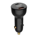 Miniatyrbillede 3 af 6: LDNIO C101 Car Charger, USB + USB-C, 100W + USB-C to Lightning Cable (Black)