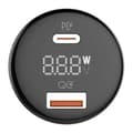 Miniatyrbillede 5 af 6: LDNIO C101 Car Charger, USB + USB-C, 100W + USB-C to Lightning Cable (Black)
