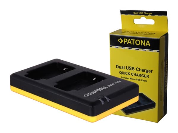 PATONA nabíječka Foto Dual Quick Sony NP-FW50 USB Sort, Gul