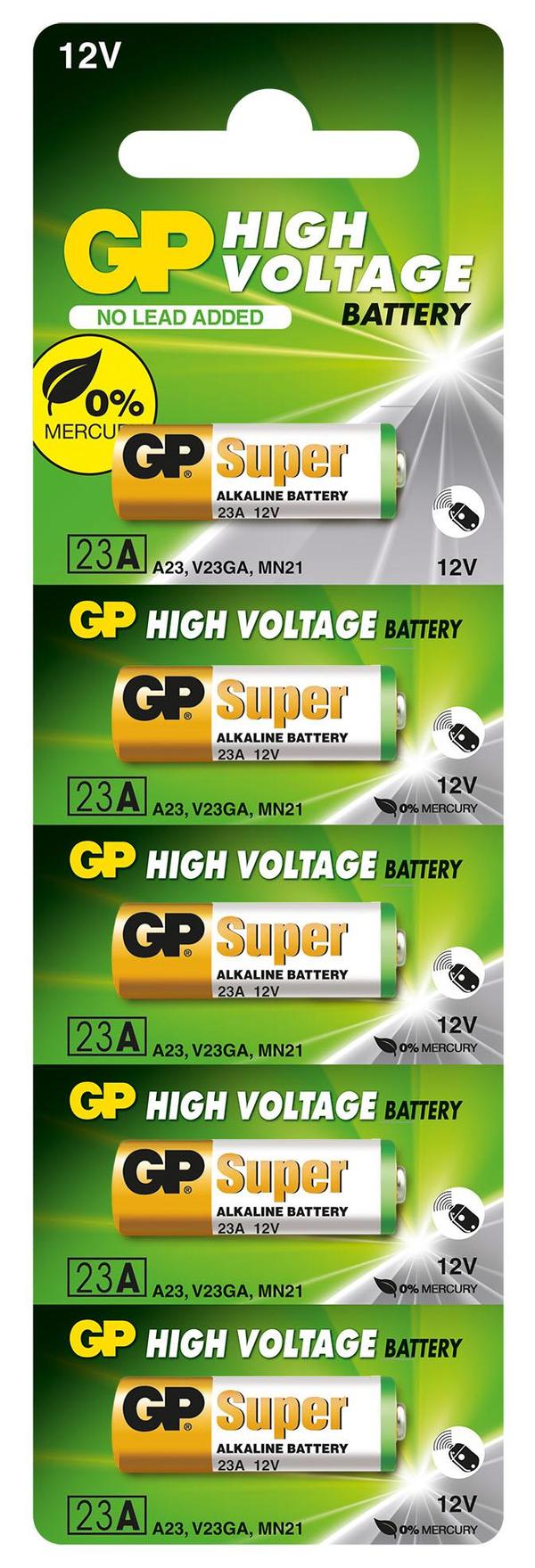 Alkaline battery GP12 V / 5 pcs. / Pack price for 1 pcs. / for alarms A23