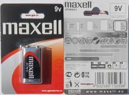 Zinc mangan battery MAXELL  6F22 1 pcs.  9V