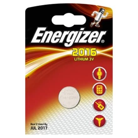 Lithium Button Battery ENERGIZER  CR2016 3V 1 pcs in blister
