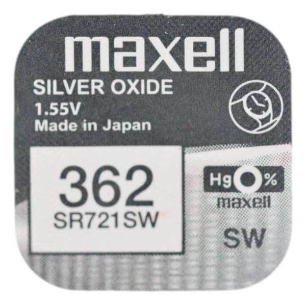 Button Battery Silver MAXELL SR721 SW /AG11/362/1.55V