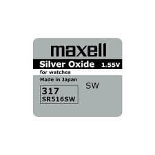 Button Battery Silver MAXELL SR516 SW /317/ 1.55V