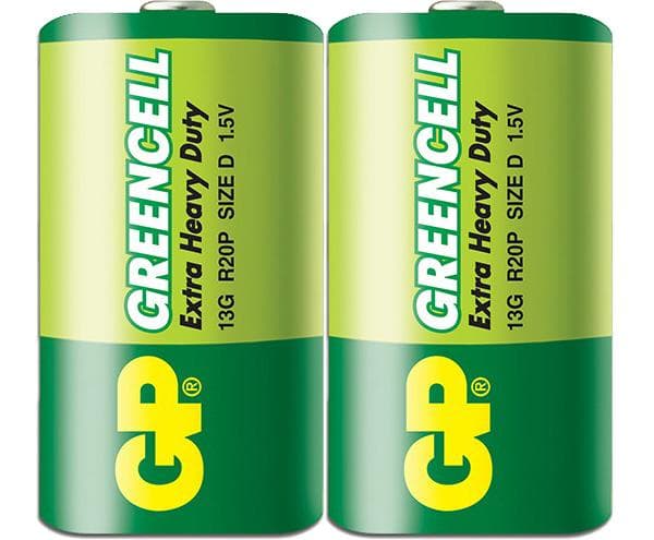 Zinc carbon battery GP R20 13G-S2 GREENCELL 2 pcs. 1.5V