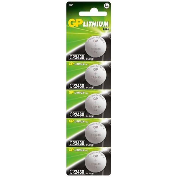 Lithium Button Battery GP CR2430 3V 5 pcs in blister /price for 1 battery/  GP
