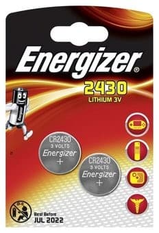 Lithium Button Battery ENERGIZER CR2430 3V 2 pcs in blister /price for 2 batteries/