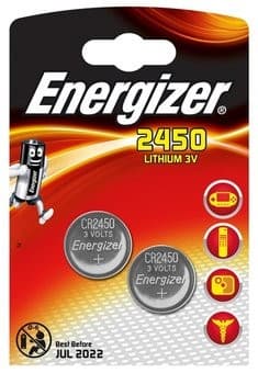 Button Battery Lithium  CR2450 3V  2 pcs. in blister / price for 2 pc./ ENERGIZER