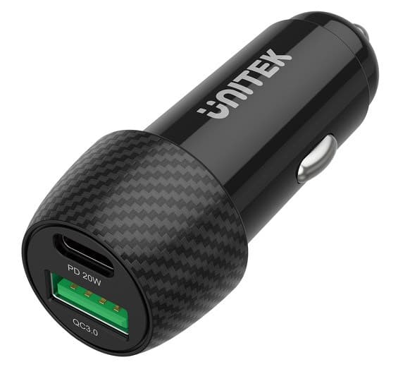 Unitek P1400A Autolaturi 38W USB-A USB-C QC 3.0