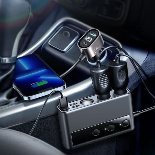 Joyroom Car Charger 9-in-1, (C+U+U+U+U+U+ 3 cigarette lighter socket) 154W, Black (JR-CL06)
