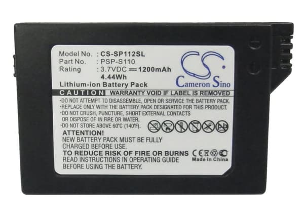 Camera Battery for SONY playstation PSP-S110  PSP-2000, PSP-3000 CS-SP112SL  LiIon 3.7V 1200mAh Cameron Sino