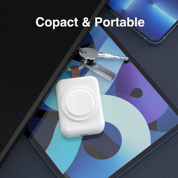 Laturi virtapankilla 1800 mAh Samsung Galaxy Watchille - Valkoinen