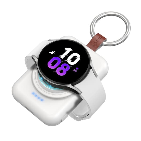 Laturi virtapankilla 1800 mAh Samsung Galaxy Watchille - Valkoinen