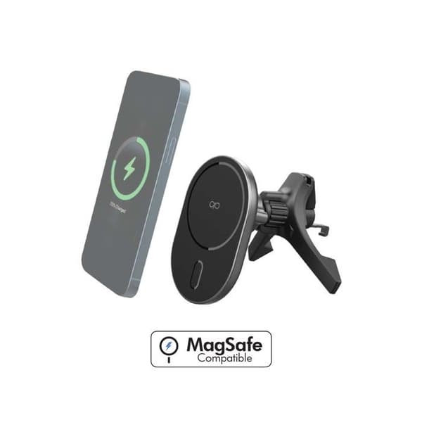 Billaddare - Force Power - MagSafe - 15W - Överhettningsskydd - Svart