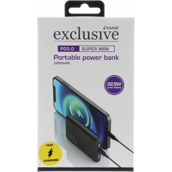 Insmat QC/PD 10.000 mAh ekstern batteri