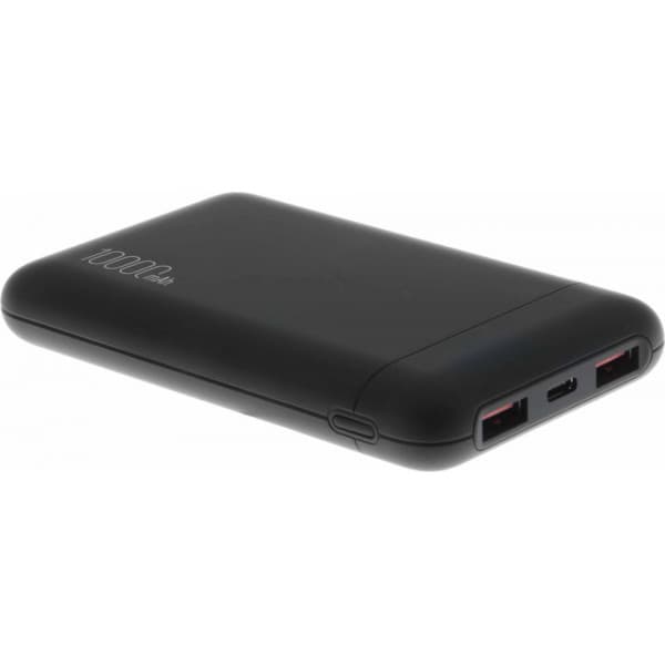 Insmat QC/PD 10.000 mAh ekstern batteri Sort, Rød