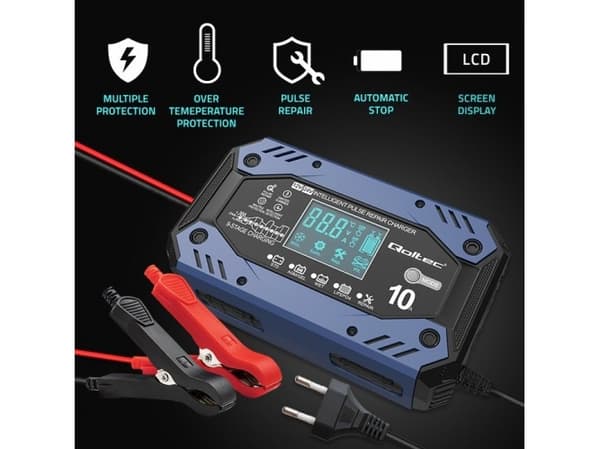 Qoltec Akkulaturi - 12/24 V