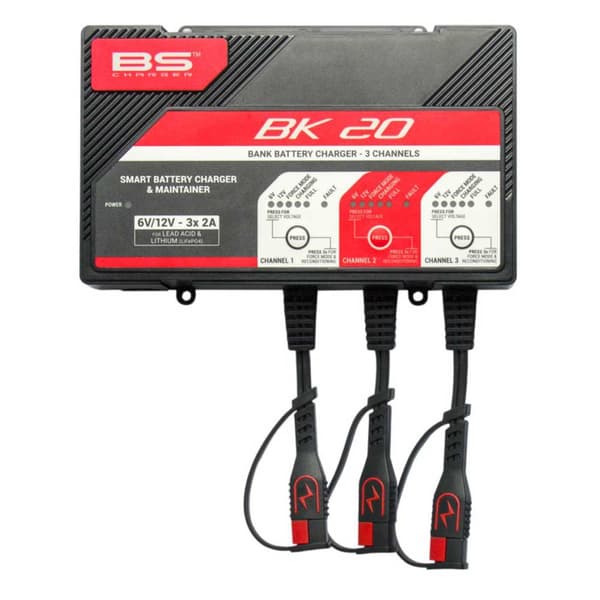 Bs Battery Oplader Bk20 6v/12v 3x2a Søvfarvet
