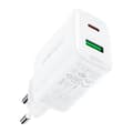 Miniatyrbild 2 av 4: Wall Charger Acefast A25, USB + USB-C, PD 20W (white)