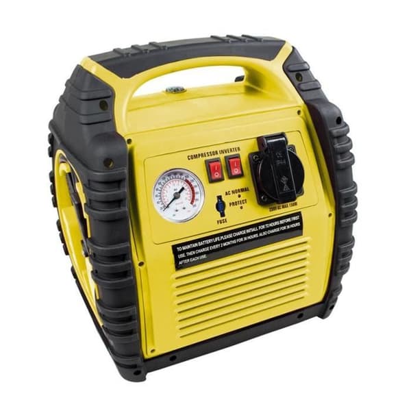 Starthjälp - Power Pack - 12V - 17Ah - 18bar kompressor - 5-ljus LED-lampa