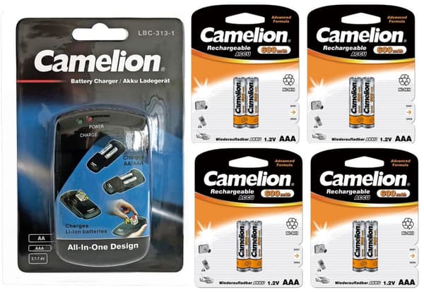 Batteriladdare för Li-Ion 18650 och NiMH AA och AAA