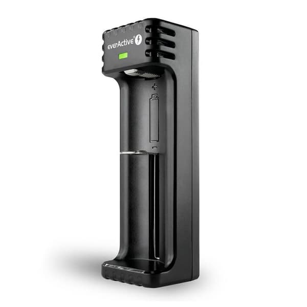 EverActive LC100 Litiumjon Batteriladdare - Ladda dina enheter smidigt med denna pålitliga litiumjonbatteriladdare.