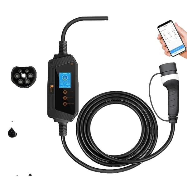 Bærbar EV-lader, 22KW Hurtigopladning, Wi-Fi APP-styring, 22KW APP NO Adapter