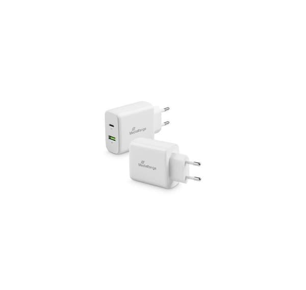 Strømadapter usb/usb-c 43w/fast mrma113, Mediarange Hvid