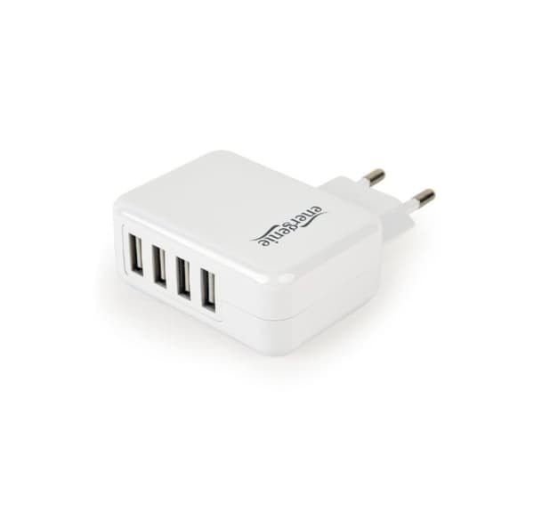 Lader usb universal hvit/4port eg-u4ac-02, Gembird
