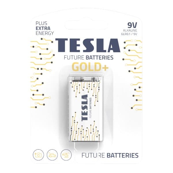 TESLA GOLD+ alkalická baterie 9V (6LR61, blister) 1 ks