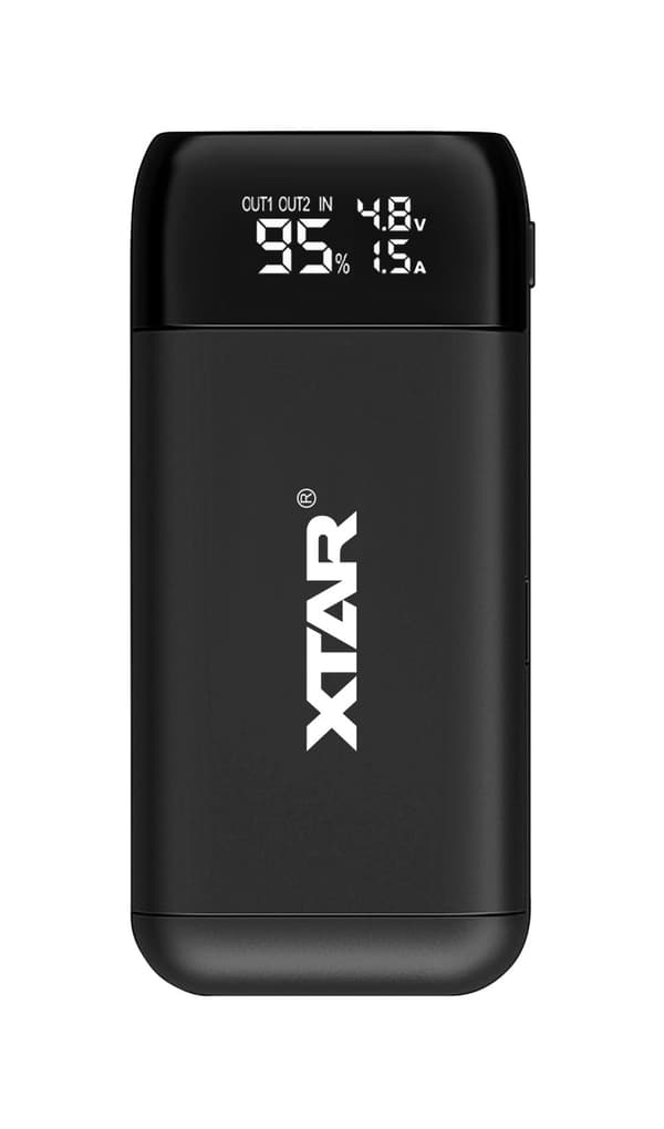 Oplader / Power bank til 18650 XTAR PB2S batterier