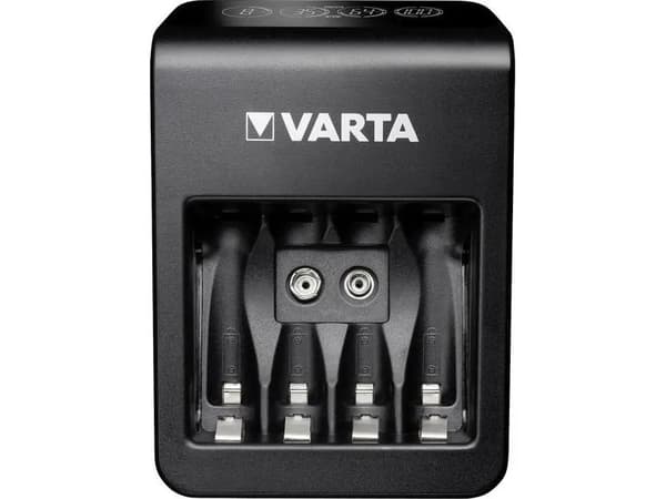 Varta 57687, Nikkelimetallihybridi (NiMH), Oikosulku, 9V, AA, AAA, 4 kpl, Sisältää paristot