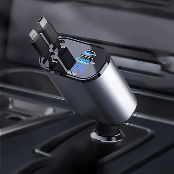 Billader - Lader for Bilen - iPhone/Samsung - USB-C