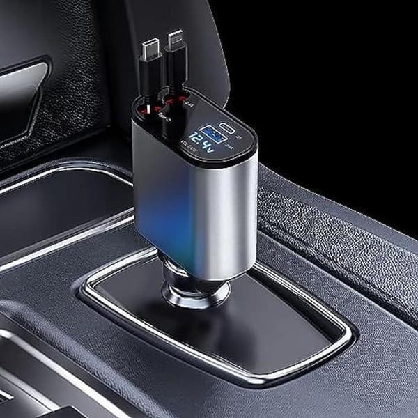 Billader - Lader for Bilen - iPhone/Samsung - USB-C