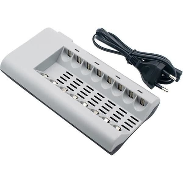 Batteriladdare - SCY - 8 platser - Ni-MH - Ni-Cd - EU-kontakt