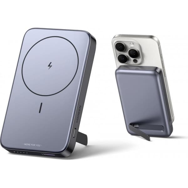 UGREEN Magnetic Wireless Power Bank -batteribackup, 10000 mAh, stjärngrå