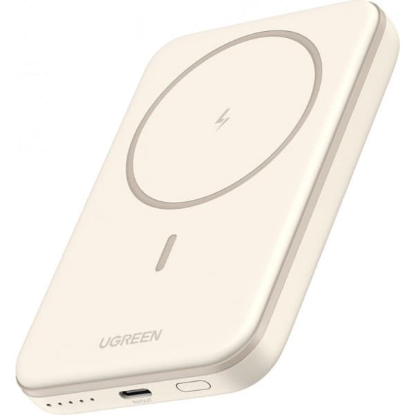 UGREEN Magnetisk Trådløs Power Bank -trådløs nødstrømforsyning, 5000 mAh, beige